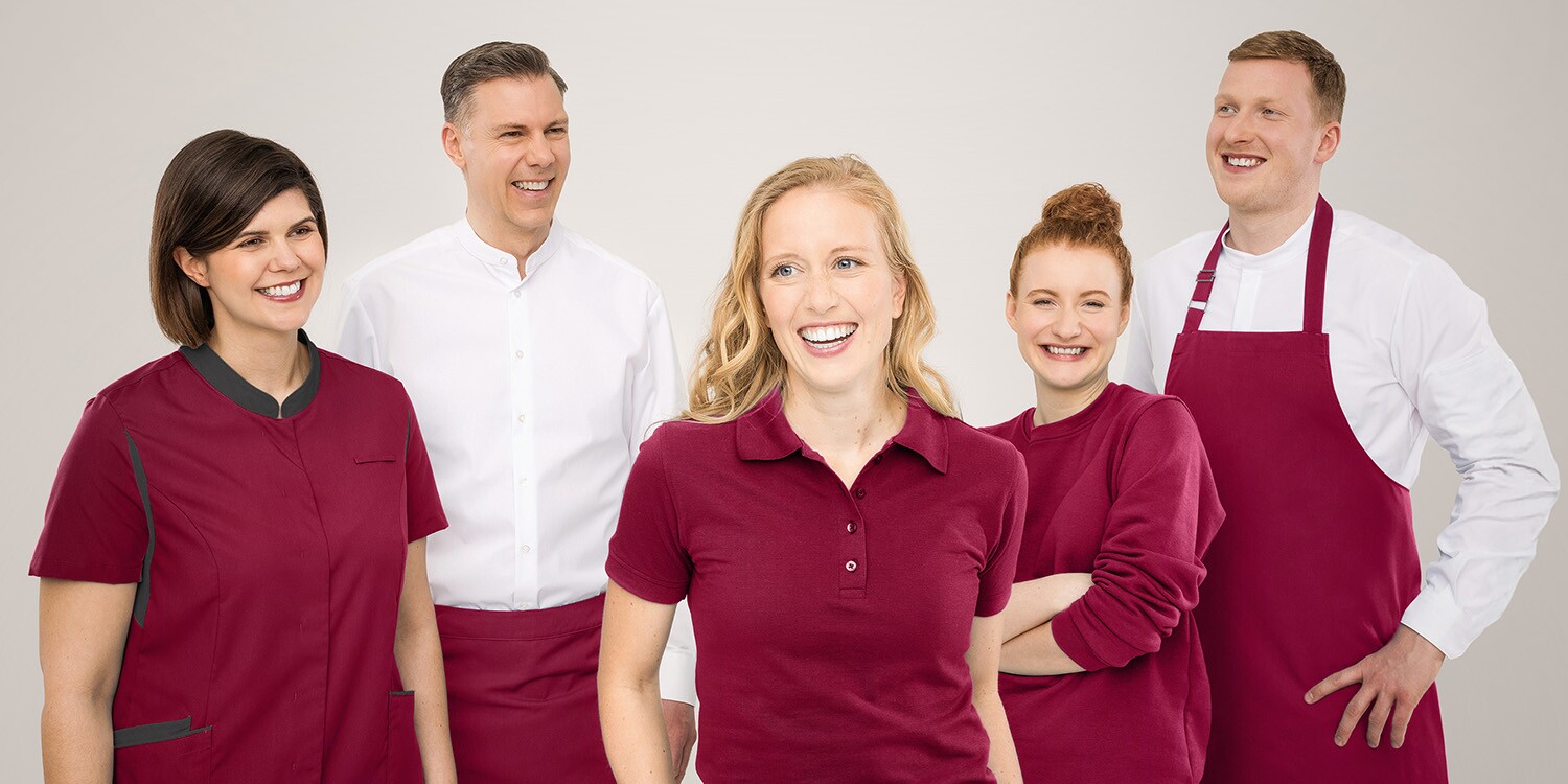 Moderne Berufskleidung für Dienstleistung und Service bei werkshop5